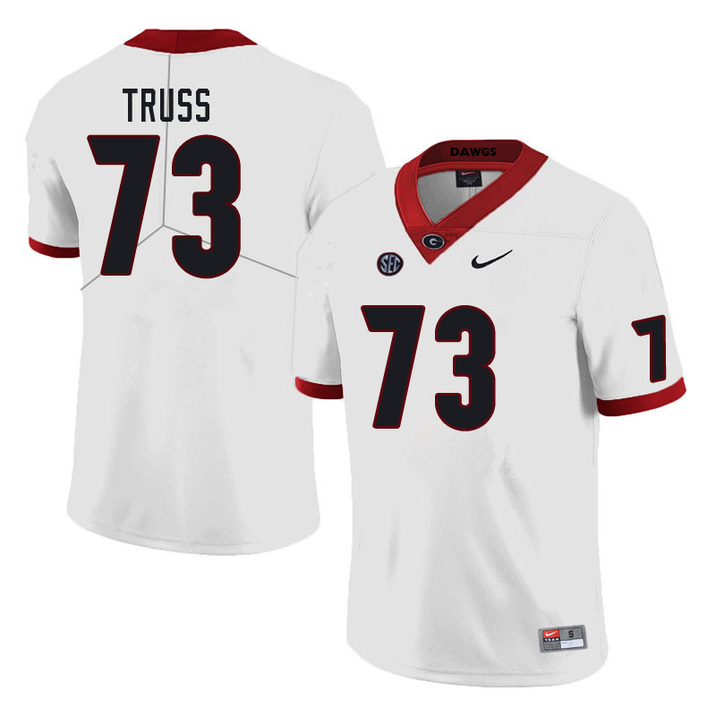 Georgia Bulldogs #73 Xavier Truss College Football Jerseys Sale-White